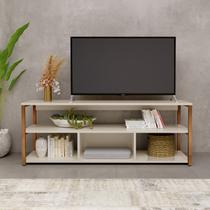 Rack Home Luxuosa Para Sala De Star Off White / Bronze Rack Home Luxuosa Para Sala De Star Off White / Bronze