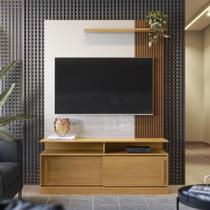 Rack Home Painel Tv Até 60 Polegadas Chicago Tauari Com Off Perolizado - Lukaliam Móveis