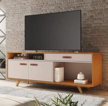 Rack Ímpar Para Tv Até 65" JCM Movelaria - Cinamomo/Off Rack Ímpar Para Tv Até 65" JCM Movelaria - Cinamomo/Off