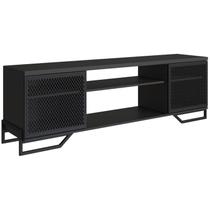 Rack Industrial 180 Cm 2 PT Com Tela Em Metal 1027 Preto PP Rack Industrial 180 Cm 2 PT Com Tela Em Metal 1027 Preto PP