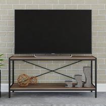 Rack Industrial para TV até 50 Polegadas 120cm 2 Prateleiras Active Yescasa Marrom Nogal Rack Industrial para TV até 50 Polegadas 120cm 2 Prateleiras Active Yescasa Marrom Nogal