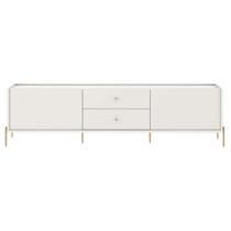 Rack Jasper 220 cm Off White Fosco com Dourado