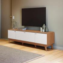 Rack Kappesberg 3 Portas 3d Canela-branco 180cm Rack Kappesberg 3 Portas 3d Canela-branco 180cm