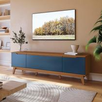 Rack Kappesberg 3 Portas Canela/Azul Profundo 180cm