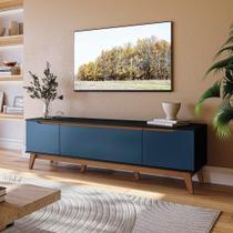 Rack Kappesberg 3 Portas Preto Fosco-azul Profundo 180cm Rack Kappesberg 3 Portas Preto Fosco-azul Profundo 180cm