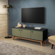 Rack Kappesberg 3 Portas Preto Fosco/Verde Frevo 136cm