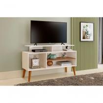 Rack Lion Sala Estar Estante Com Nichos E Prateleiras Cor:off/canela Rack Lion Sala Estar Estante Com Nichos E Prateleiras Cor:off/canela