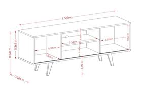 Rack Lisboa Ripado para TV até 55 polegadas - Fendi/ Naturale - Madetec