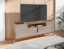 Rack Lizz 170cm 4 Portas e Prateleiras Off White Cedro