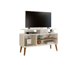 Rack Lyon 1.1 Off White/Canela - Carmolar Móveis Rack Lyon 1.1 Off White/Canela - Carmolar Móveis