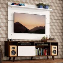 Rack Madesa Cancun com Pés e Painel para TV até 65 Polegadas - Rustic/Branco 6E9B Rack Madesa Cancun com Pés e Painel para TV até 65 Polegadas - Rustic/Branco 6E9B