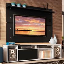 Rack Madesa Cancun e Painel para TV até 65 Polegadas - Branco/Preto/Preto Rack Madesa Cancun e Painel para TV até 65 Polegadas - Branco/Preto/Preto