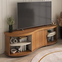 Rack Magnum 1 Porta de Correr Tampo em 50mm Cinamomo Off White Flex - Artely