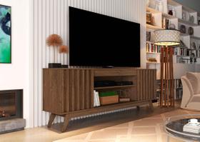 Rack Malibu Ripado 160cm 2 Portas para Tv até 65 Polegadas Cedro - Rede Móveis