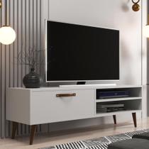 Rack Miami Home Theater TV Até 55 Polegadas 125 cm 1 Porta 1 Prateleira Sala de Estar Branco Rack Miami Home Theater TV Até 55 Polegadas 125 cm 1 Porta 1 Prateleira Sala de Estar Branco