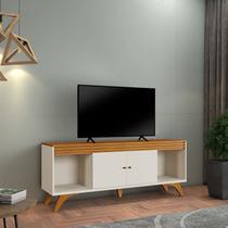 Rack Moderno 2 Portas - Sevilha-Naturale/Off White Mavau