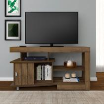 Rack Moderno para TV até 50 Polegadas MDF 122cm 1 Porta Royal Marrom Pinho Rack Moderno para TV até 50 Polegadas MDF 122cm 1 Porta Royal Marrom Pinho