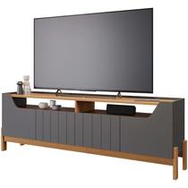 Rack Moema para TV até 70 Polegadas 4 Portas Permobili Cor Grafite Nature Rack Moema para TV até 70 Polegadas 4 Portas Permobili Cor Grafite Nature