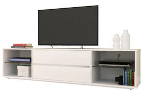 Rack Mogeiro 2 Gavetas cor Laca Branco 200 cm - 58357