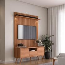 Rack Movelove 2 Portas e 1 Gaveta com Painel Led Efeito Ripado para TV 70 Polegadas River 136cm Rack Movelove 2 Portas e 1 Gaveta com Painel Led Efeito Ripado para TV 70 Polegadas River 136cm