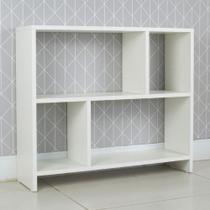 Rack Nicho Aparador Sala Quarto Escritório Branco Pateleiras Madeira Rack Nicho Aparador Sala Quarto Escritório Branco Pateleiras Madeira