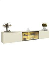 Rack Nicho Suspenso Led Reflecta 3 Porta Matiz 2150 OffWhite