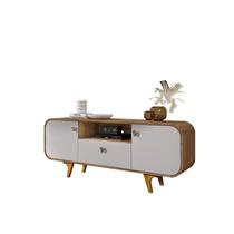 Rack Noronha Para Tv de 55" Cinamomo/Off-White - Bechara