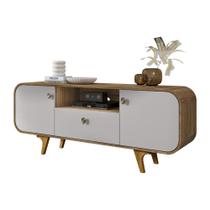 Rack Noronha TV 55 Polegadas com Pés de Madeira Maciça