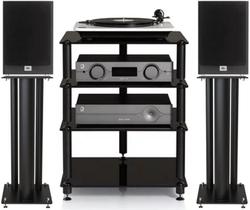 Rack Norstone HIFI Bergen 2 + Par de Pedestal Stylum Max Rack Norstone HIFI Bergen 2 + Par de Pedestal Stylum Max
