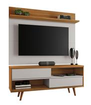 Rack NT 1180 com Painel NT 1185 Off White com Freijó - Notável