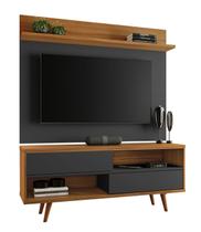 Rack NT 1180 com Painel NT 1185 Preto com Freijó - Notável