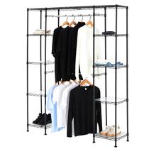 Rack organizador de armazenamento de armários Amazon Basics expansível preto