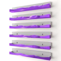 Rack organizador de esmaltes montado na parede YMVV Purple 38cm