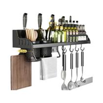 Rack Organizador de Especiarias e Facas para Cozinha - Suporte de Parede