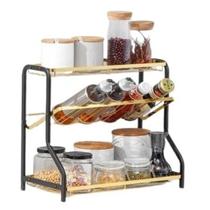 Rack Organizador de Temperos em Inox para Cozinha - AG3159