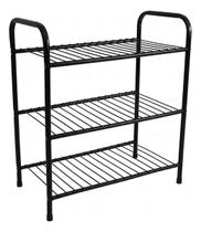 Rack Organizador Multiuso 3 Prateleiras Sapatos Secalux Pret