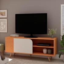 Rack Orlando para TV até 40" 1 Porta Cinamomo/Branco Rack Orlando para TV até 40" 1 Porta Cinamomo/Branco