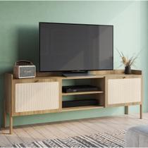 Rack oslo 2 portas base madeira mdf hanover ou nero - artesano