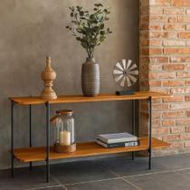 Rack Oval Para Sala Tv Estilo Industrial Moderno Minimalista Decoração Madeira MACIÇA IMBUIA