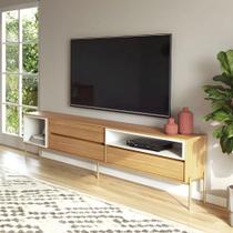 Rack p/ Sala 224cm 3 Gavetas 100% MDF Dalla Costa Casa Lar Rack p/ Sala 224cm 3 Gavetas 100% MDF Dalla Costa Casa Lar