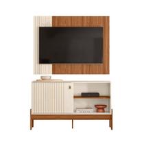 Rack Painel 1.2 Wood Cinamomo Mel/Off White Rack Painel 1.2 Wood Cinamomo Mel/Off White