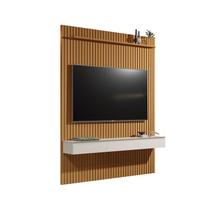 Rack Painel Home Suspenso Colorado 1,40 Para Tvs Até 55 Polegadas Com porta Arbo Cedro com Off White Rack Painel Home Suspenso Colorado 1,40 Para Tvs Até 55 Polegadas Com porta Arbo Cedro com Off White
