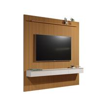 Rack Painel Home Suspenso Colorado 2.30 Para Tvs Até 75 Polegadas Com porta Arbo Cedro com Off White Rack Painel Home Suspenso Colorado 2.30 Para Tvs Até 75 Polegadas Com porta Arbo Cedro com Off White