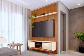 Rack+Painel Milo para TV de até 65 polegadas - Cinamomo /Off White - Madetec Rack+Painel Milo para TV de até 65 polegadas - Cinamomo /Off White - Madetec