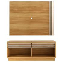 Rack Painel p/Tv 42" Natural Off White Tecno Mobili