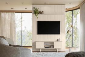 Rack+Painel Panorama para TV de até 65 polegadas - Calacata/Off White - Madetec Rack+Painel Panorama para TV de até 65 polegadas - Calacata/Off White - Madetec
