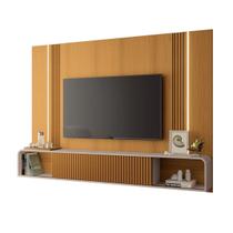 Rack Painel Para Tv 85 Polegadas kansas 219x164 - Cinamomo-Off White - EdeCasaMoveis