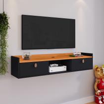 Rack Painel Suspenso para quarto ou sala Com nicho 2 Porta Cores