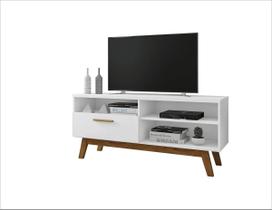 Rack Paládio Para TVs 55" 3 Nichos 1 Porta Branco Bechara