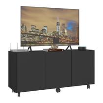 Rack Para Até 32 Polegadas E Rodízios Mp1065 Preto Preto